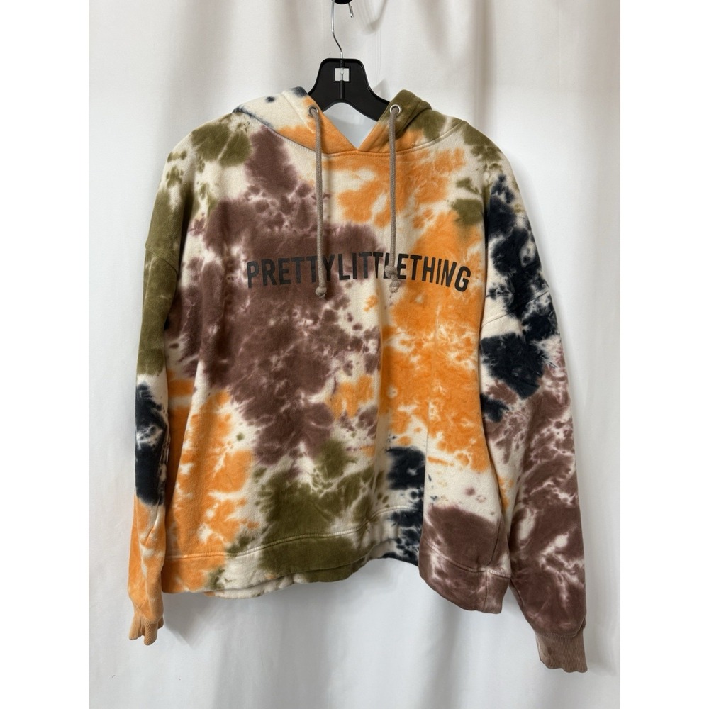 Pretty Little Thing‎ Womens Size 2 Small Oversized Tie Dye Hoodie Sweatshirt L14
